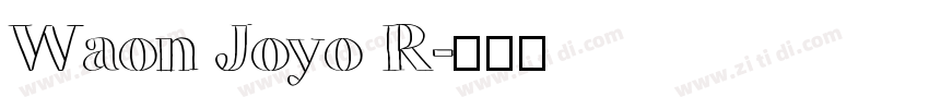 Waon Joyo R字体转换